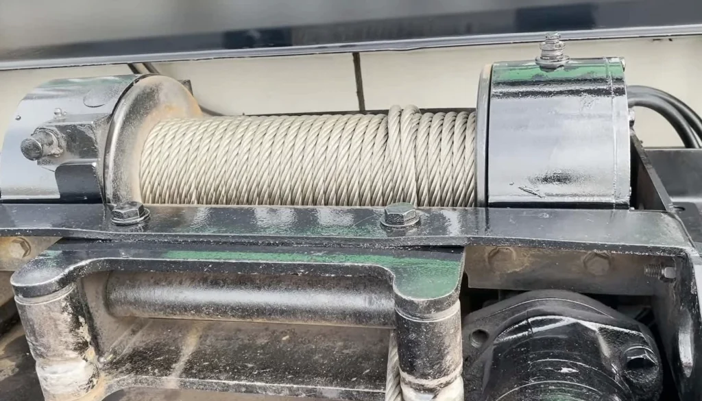 winch equipment mounted on a tow truck